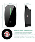 Slick Type Two Electric Vehicle Wall Charger Providing 7.6 To 22 Kilowatts Fast Juice Up Capability With Compact Build showing dimensions and emergency button details.