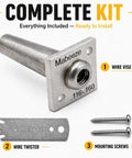 One Way Anchor Vise For 8 To 11 Gauge Fence Wire And Grape Trellis, 20 Pack, includes vise, twister, screws, complete kit