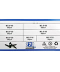 220 Piece Dang Tough Carbon Steel Phillips Pan Head Wood Screws Assortment Kit sizes and quantities chart on packaging.