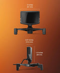 Head Tracking System With 6DOF USB Optical Motion Tracker For PC Gaming front and side view showing dimensions