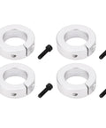 Pro Grade Aluminum Alloy Split Shaft Collar Kit 4 Pack 1 Inch Bore Screw Clamping For Gearbox Assemblies Machine Equipment Provides Solid Grip Locks Down Tight Keeps Everything Secure No Damage To Shaft Surface Structural Quality Rated Top Class.