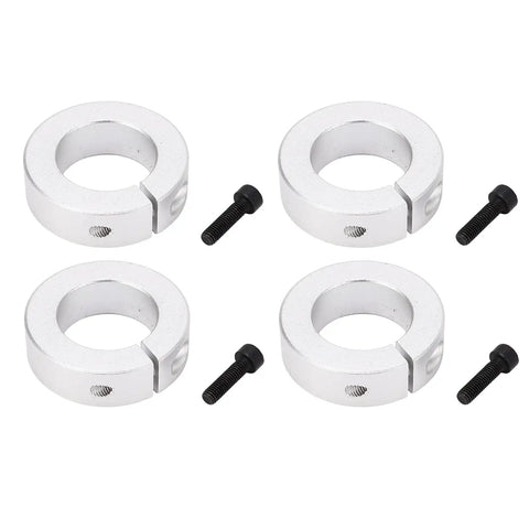 Pro Grade Aluminum Alloy Split Shaft Collar Kit 4 Pack 1 Inch Bore Screw Clamping For Gearbox Assemblies Machine Equipment Provides Solid Grip Locks Down Tight Keeps Everything Secure No Damage To Shaft Surface Structural Quality Rated Top Class.