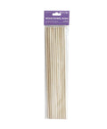 Premium Unfinished Hardwood Dowel Rods 1/4 X 12 Inches Ten Pack Smooth Finish Round Wooden Sticks in packaging.