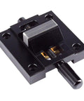 Micro Digital Vickers Hardness Tester With Touch Screen And Automatic Measurement For Straight Up Precision Testing featuring sturdy black base with adjustment knob.