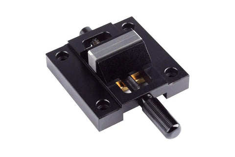 Micro Digital Vickers Hardness Tester With Touch Screen And Automatic Measurement For Straight Up Precision Testing featuring sturdy black base with adjustment knob.