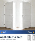 3 Pack 4 Inch Self Closing Door Hinges With 5/8 Inch Radius Corners In Brushed Nickel, Easy Install With Stainless Steel Mounting Screws For Kitchens Bathrooms Garages Offices And Interior Doors, left and right hand doors