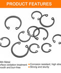 Internal Retaining Ring Circlip All In One Assortment Set 280 Pcs 65Mn Steel Snap Rings shown in various sizes