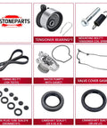 Timing Belt Kit With Water Pump And Tensioner For Honda Civic 2001 2002 2003 2004 2005 1.7L L4 SOHC Non Si components layout