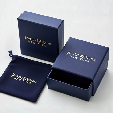 White Gold Ball Stud Earrings 6mm Set With Real 14K Gold, Ultra Bright High Polish Mirror Finish That Refracts Light, Tarnish Resistant, Secure Push Back Closures, Everyday Sparkle That Looks Dope For Work Or Night Out in navy gift box