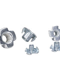 105 Piece Tee Nut Set Galvanized Carbon Steel 4 Prong T Nuts M4 M5 M6 M8 M10 For Wood Fastening Repair And Woodworking Projects Durable Hardware