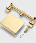 Wall Mount Tub Filler Faucet With Dope Waterfall Flow, Dual Handles, High Flow Rate, Includes Rough-In Valve, Solid Brass Construction