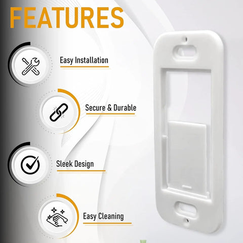 Wallplate Brackets For Lutron Caseta Pico Remote One Pack No Fuss Snap In Installation shown with features list