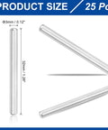Dowel Pins Set Of 25, 3mm Diameter By 32mm Length, 304 Stainless Steel, silver finish shown from different angles.
