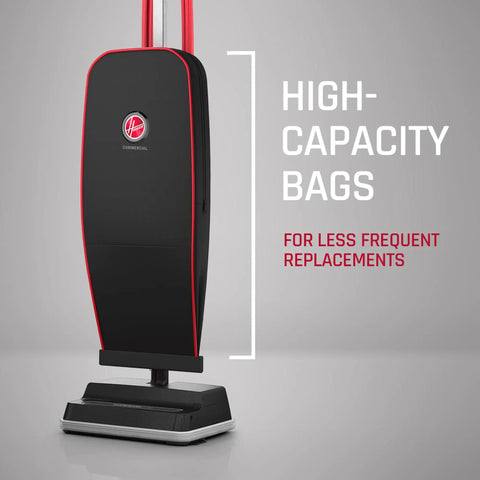Hoover Commercial Superior Lite Upright Vacuum Cleaner Lightweight at Nine Pounds With Forty Foot Cord For Deep Carpet Cleaning And Powering Through Toughest Messes In Offices Or Small Shops Easy Maneuvering Design