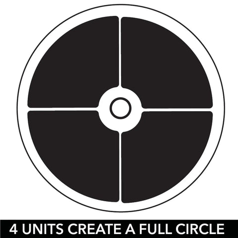 Real Smooth Rotating Plastic Lazy Susan Tray With Comfy Grip Handle For Kitchen Counter Pantry Fridge Cabinet Organization Stores Snacks Drinks And Groceries In Chill Smoke Two Pack circular layout illustration showing four units together.