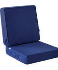 Outdoor Cushion Set 24x24x4 Inch Navy Blue With Removable Cover Waterproof And Fade Resistant Cushions For Patio Furniture view