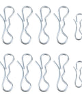 Stainless Steel Bow Tie Lock Cotter Pins Seven Sixteenth Inch And Five Sixteenth Inch Ten Pack for trailers and machinery use