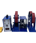 Heavy Duty Rotary Welding Positioner Tank Turner With 2200 Lb Load Capacity shows blue machinery with adjustable rollers for pipes.