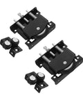Heavy Duty Sliding Closet Door Roller Kit For Cabinets Wardrobes Rail Pulleys With Strong Load Bearing Smooth Silent Operation On U Shaped Tracks For Busy Households Gliding Like Butter No Drama Ever, black nylon wheels