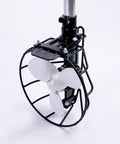 Top Rated Outboard Machine Propeller Protective Cover Hardware Marine Thruster Shield with white metal propeller and guard.