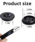 4 Pack Trailer Hub Dust Caps Rubber Grease Plugs For Ez Lube Style Hubs with size dimensions in inches shown.