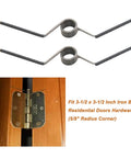 Self Opening Door Hinge With Spiral Z Shaped Spring For Five Eighths Inch Radius Hinges showing installed and uninstalled view