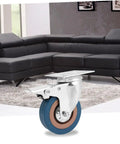 Heavy Duty 2 Inch Pvc Swivel Casters With Lock Brakes Rock Solid Industrial Trays mounted on a heavy duty cart for easy mobility.