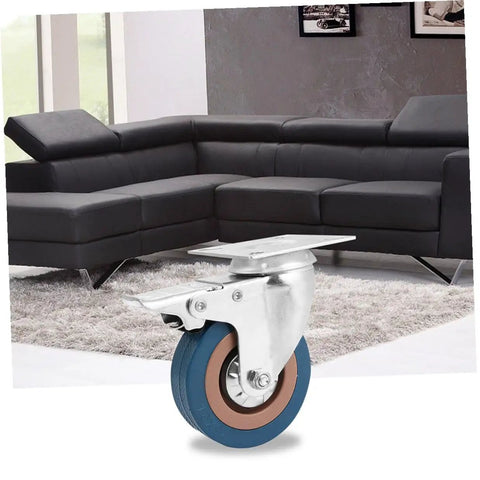 Heavy Duty 2 Inch Pvc Swivel Casters With Lock Brakes Rock Solid Industrial Trays mounted on a heavy duty cart for easy mobility.