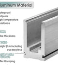 Heavy Duty Aluminum Glass Railing Spigot Kit Tough As Nails, 10mm tube thickness, waterproof and rustproof aluminum material.