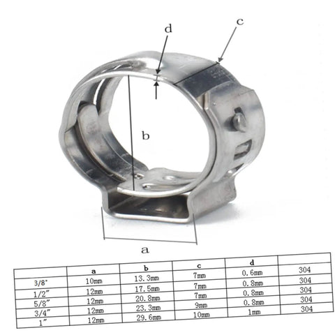 Heavy Duty Stainless Steel Hose Clamps for fuel lines, 10mm size, durable design for cars and boats, pack of 10.