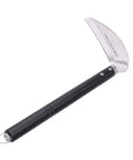 Kogama Garden Weeder Scraper Hoe With 4.25 Inch Curved Blade 9.5 Inch Lacquered Beech Handle and Stainless Steel Shaft