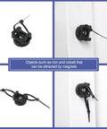 Magnetic Zip Tie Mounts Kit 250 Pieces With Heavy Duty Nylon Cable Ties seen attached to a metal surface in a grid layout