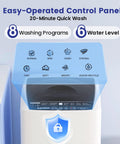 Easy-to-use control panel of the No Sweat Laundry Days With This Compact Portable Washing Machine for quick setups.