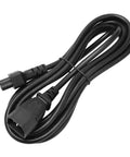 Dang Solid 9.8 Foot C14 To C5 Power Extension Cord With Snug Molded Fit For Computers Monitors And Desk Setups, black cable.