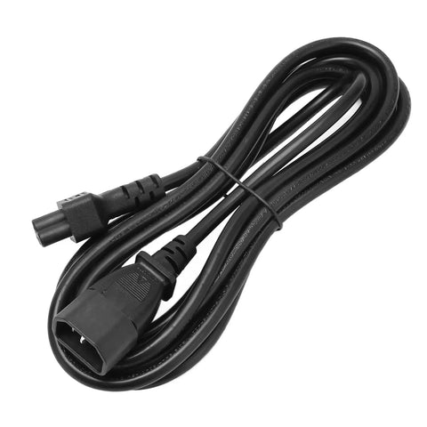 Dang Solid 9.8 Foot C14 To C5 Power Extension Cord With Snug Molded Fit For Computers Monitors And Desk Setups, black cable.