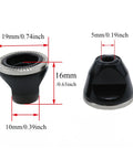 Bike Axle Nut Set M5 Aluminum Alloy Quick Release Rod Nut For Bicycle Hub Fixed Gear 2 Pack, showing sizes and dimensions