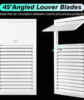 Heavy Duty Aluminum Louvered Vent Access Panel Custom Cut Sizes For Drywall Hatch with 45° angled louver blades for air circulation.