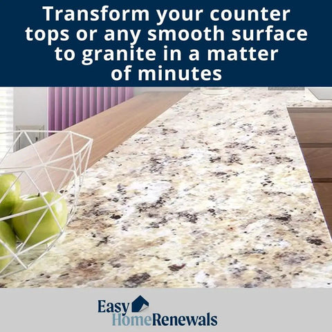 Marble Look Vinyl Countertop Cover Peel And Stick Self Adhesive Laminate For Kitchen 36 Inch By 216 Inch No Seams Easy Install Venetian Gold 18 Feet Durable Budget Friendly Upgrade showing granite-like surface on kitchen counter