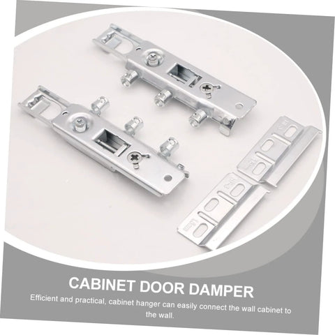 Veemoon 2-pack heavy-duty hidden cabinet hinges in silver cold-rolled steel for kitchen cabinet installation.
