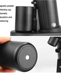 Pro Level Electric Conical Burr Coffee Grinder With 55mm 30G Single Dose Burrs And No Drama Micro Dial showing magnetic powder collecting cup.