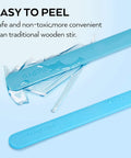 Silicone Resin Measuring Cup Tool Kit with blue popsicle sticks, easy peel feature for epoxy resin mixing, molds, jewelry making.