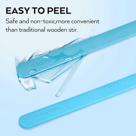 Silicone Resin Measuring Cup Tool Kit with blue popsicle sticks, easy peel feature for epoxy resin mixing, molds, jewelry making.