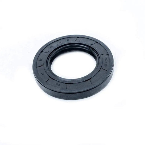 Solid Heavy Duty Front Load Washer Tub Bearing And Seal Kit Replacement For Frigidaire Kenmore Crosley, black rubber seal detail.