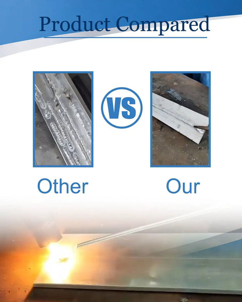 Comparison of other and our 5356 Aluminum TIG Filler Rods Pack, 25 Rods, One Sixteenth Inch By Thirteen Inch, welding results