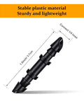 Black plastic barbed irrigation connector for 1/4 inch tubing, 1.5 inch length, diagonal view