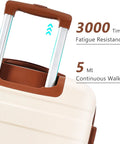 ABS hardside luggage set spinner wheels handle durability test results with 3000 times fatigue resistance and 5-mile walking test.