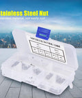 140 Piece Hex Nut Set In 304 Stainless Steel With M1 M1.2 M1.4 M1.6 M2 M2.5 M3 Sizes case opened