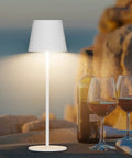 Cordless Rechargeable LED Table Lamp 3W 5000mAh Waterproof Outdoor Desk Light Warm White Stepless Dimmable on patio table