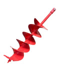 8 Inch Diameter 36 Inch Long Double Spiral Earth Auger Bit With Two Zigzag Replaceable Blades Pro Grade for post holes