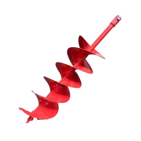 8 Inch Diameter 36 Inch Long Double Spiral Earth Auger Bit With Two Zigzag Replaceable Blades Pro Grade for post holes